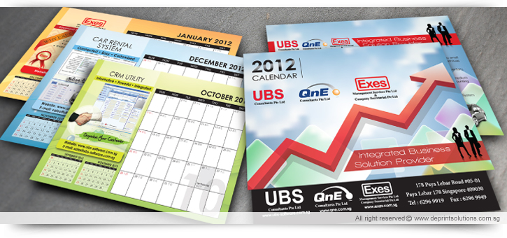 Desktop Calendar Design Singapore