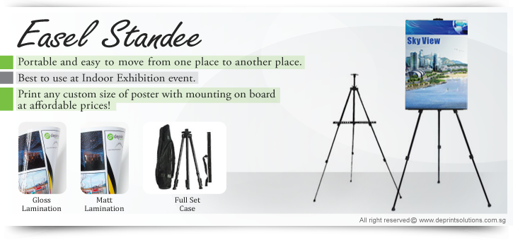 Easel Standee printing in singapore