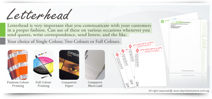 A4 Letterhead Printing in singapore